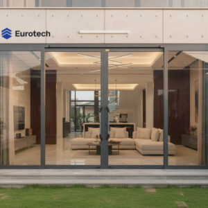 Cửa Trượt Quay Eurotech Hoàng Gia – Hệ Nẹp Rời 8.0 Màu Xám Đá
