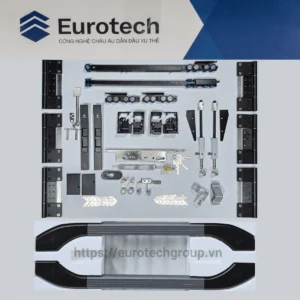 Phu Kien Dong Bo Cua Truot Quay Eurotech Vip 8.0 Dung Ban Le Cong Luc Va Banh Xe Giam Chan 8 Banh
