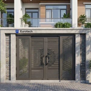 Cửa Cổng Trượt Quay Eurotech Hoàng Gia hệ nẹp rời 8.0 - Nhà ống